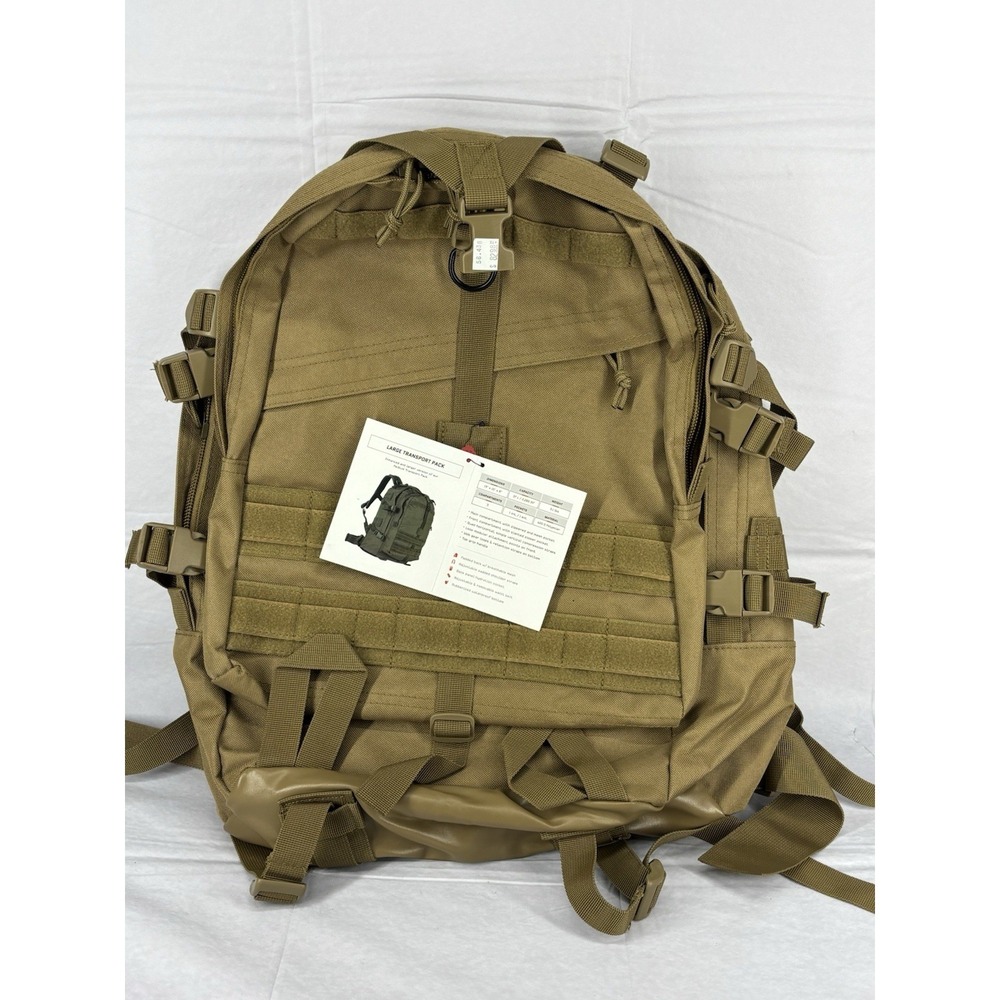 Fox Tactical Large Transport Pack Coyote Brown MOLLE Military Backpack 56-438